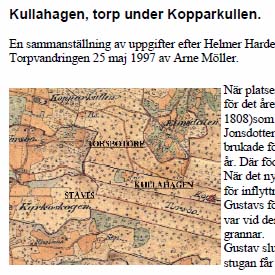 Kullahagen, torp under Kopparkullen.